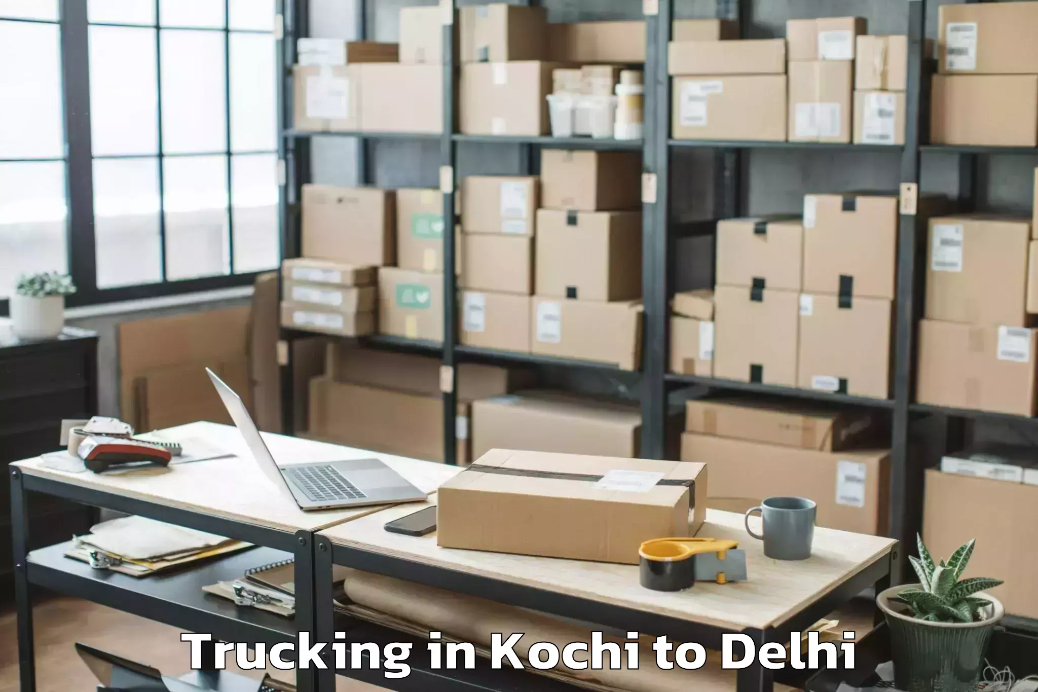 Hassle-Free Kochi to Dlf Promenade Mall Trucking